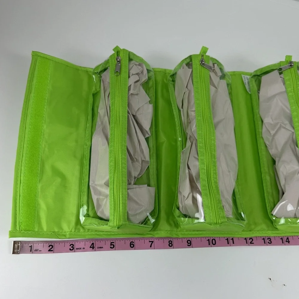 JM Joy Mangano Better Beauty Roll Up Travel Organizer Green NEW NWOT